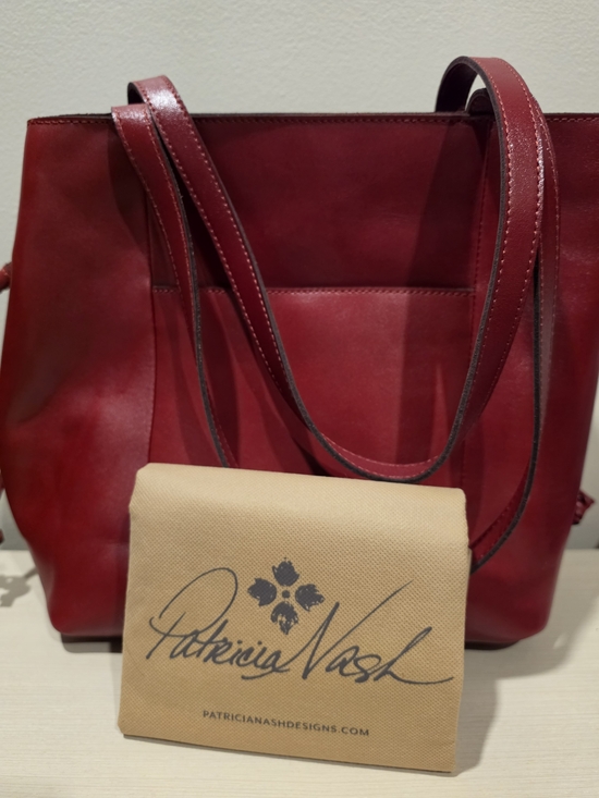 Patricia Nash Handbags - Patricia Nash Berry Red Leather Everton Tote Bag P970333 Beet